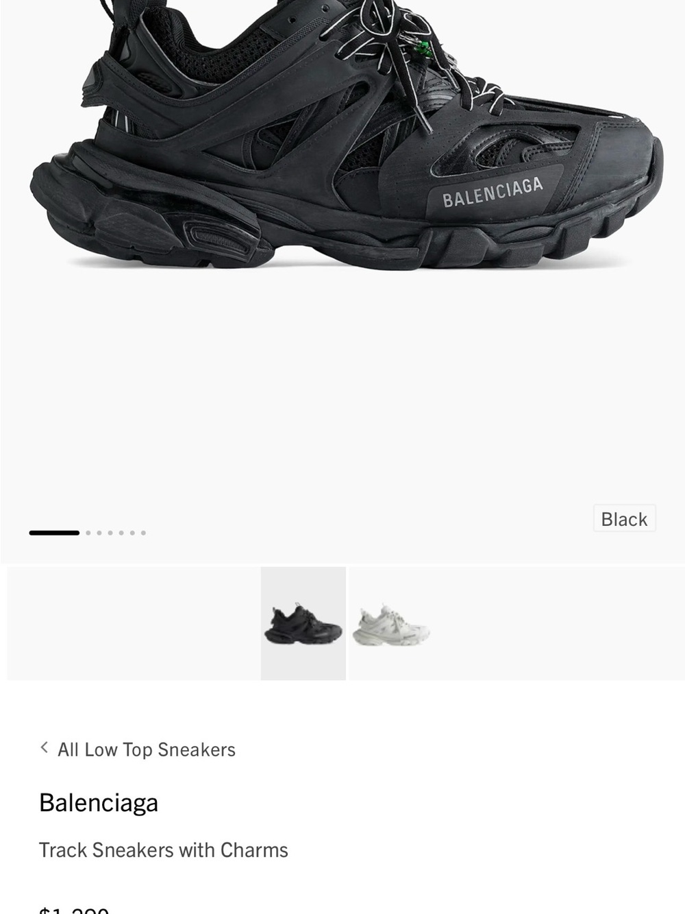Balenciaga Black Layered Mesh & Rubber Runner Sneakers